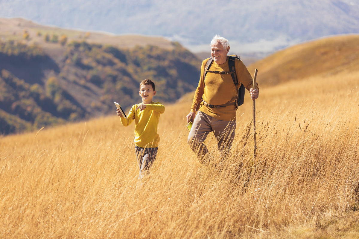 Walking, and walking sticks are smart for senior health.