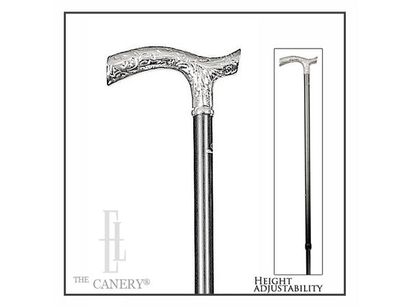 Rich Chrome Pattern handle cane with Wide-range Adjustability