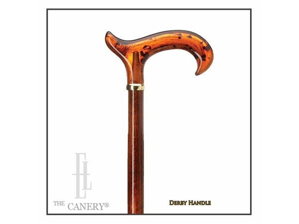 Amber Acrylic Handle Cane in Derby or Fritz style