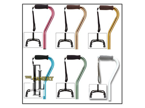 Quad Cane in Choice of Color, Small or Large Base