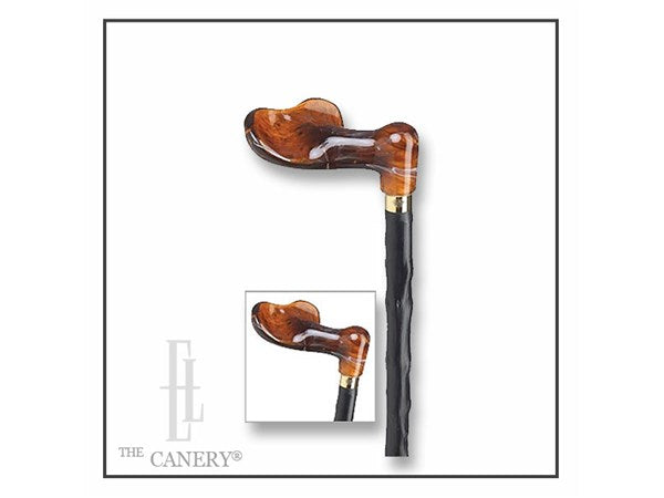 tobacco cane Exotic Congo Wood Cane with Amber Palm Grip – ELDERLUXE