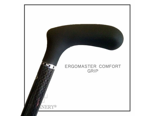Ergomaster Carbon Fiber Adjustable Cane with Comfort Grip