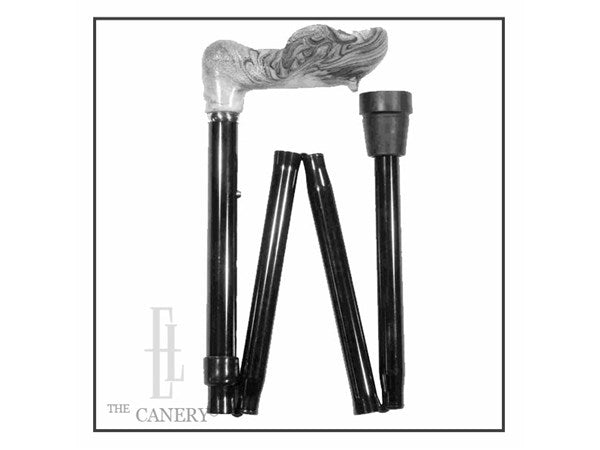 English Marbled Palm Grip Adjustable Travel Cane
