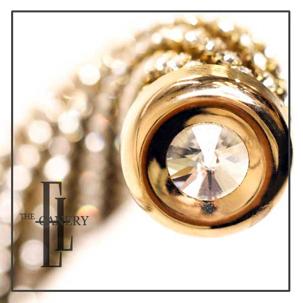 Gold Crook Cane Encrusted with Swarovski Elements