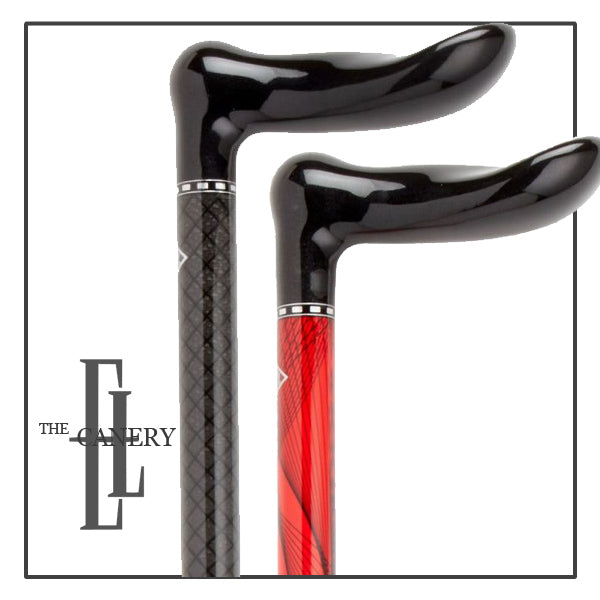 Adjustable Carbon Fiber cane with relaxed palm grip