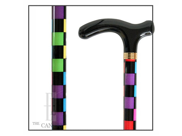 Fantasy Color Check Aluminum Adjustable Cane