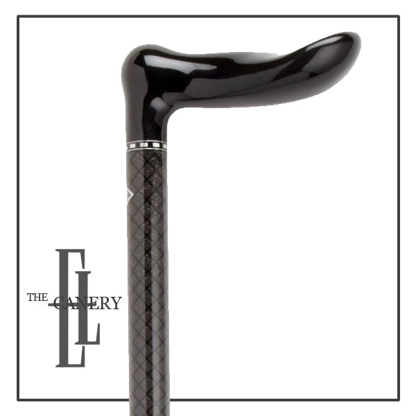 Adjustable Carbon Fiber cane with relaxed palm grip